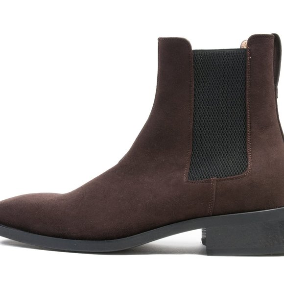 Stella McCartney Chocolate Brown Suede Chelsea Boots - Picture 2 of 4